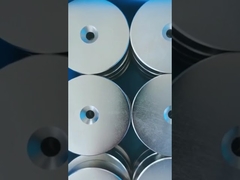 แม่เหล็กแบบกำหนดเอง นีโอไดเมียมกลมขนาดใหญ่ขึ้น แบบถาวร N45 รูปทรงแหวนแข็งแรง