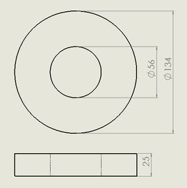 ซื้อ แหวนแม่เหล็กเฟอร์ไรต์ Circular แบบถาวรแม่เหล็กสูงแม่เหล็ก 150 มม. X 100 มม. X 25 มม online manufacture